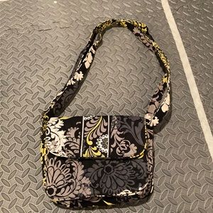 baroque lime gray white Vera Bradley crossbody